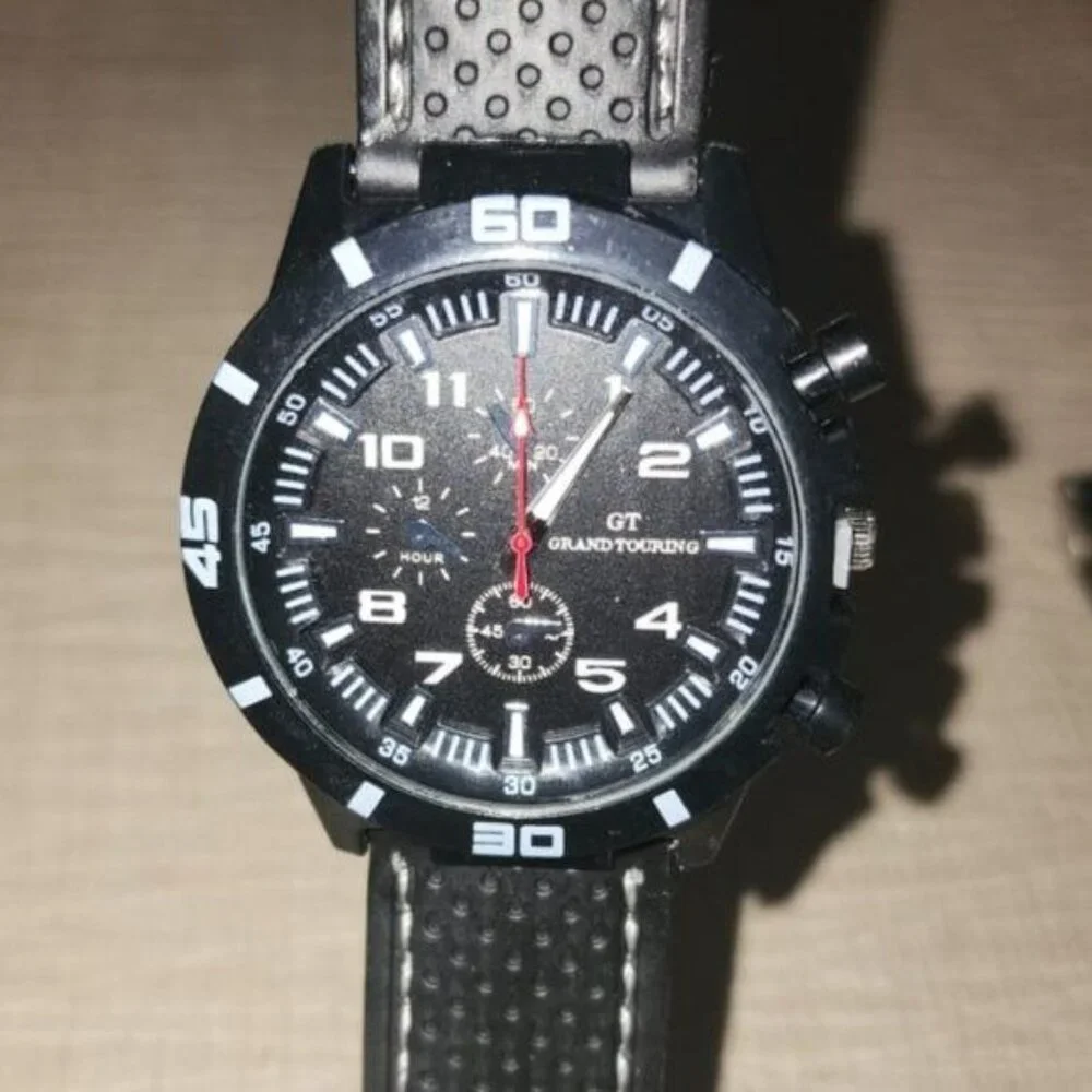 Mens GT F1 Grand Touring Sports Watch Quartz Analog Silicone Band